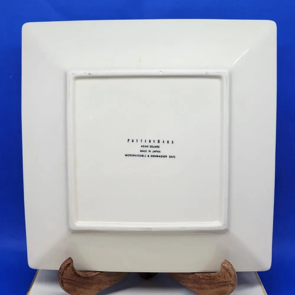 Pottery Barn Asian Square Putty DINNER PLATE 10 1/2